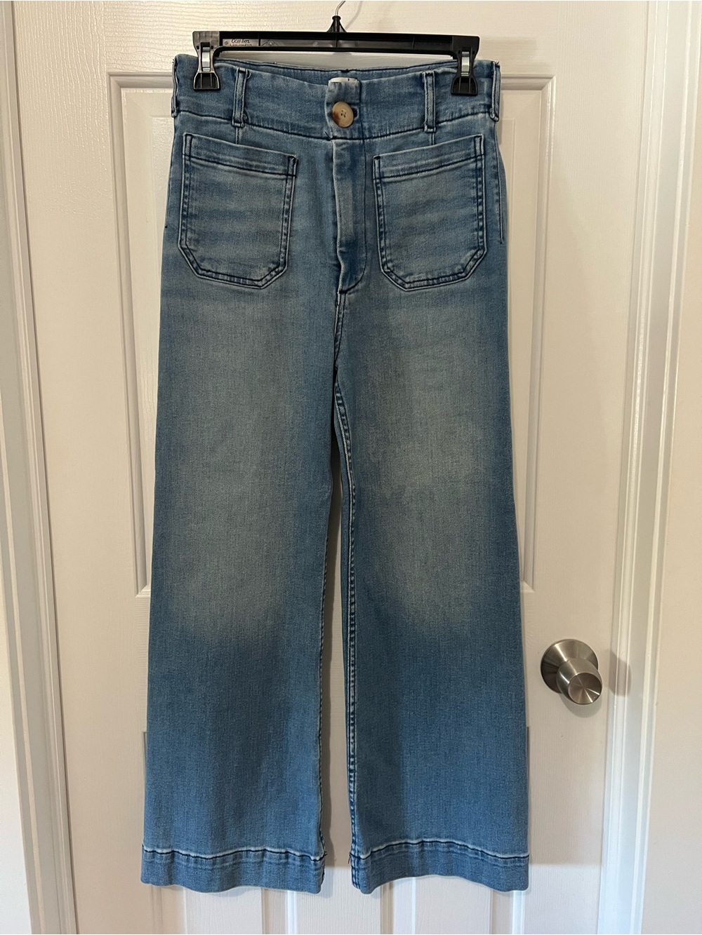 Collette Denim Cropped Wide Leg Jeans - Maeve